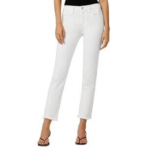 Joe’s Jeans High Rise Straight Ankle White Jeans
